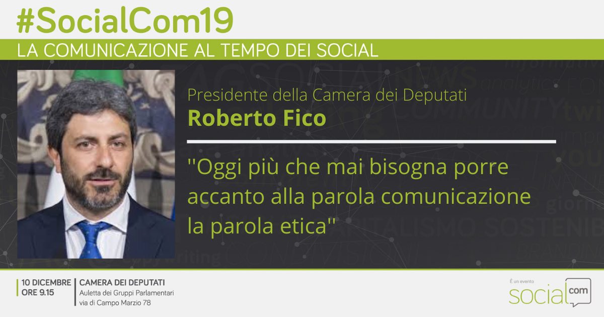 SocialComItalia's tweet image. Il Presidente Roberto #Fico a #SocialCom19.