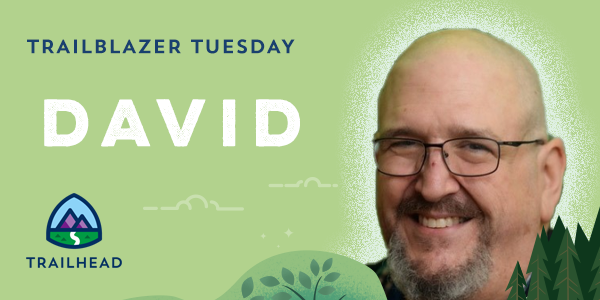Last year, <a href="/EMSBigfoot/">David Noe</a> lost his leg and his job. An aortic aneurysm had already cost him a previous career. While feeling low in rehab, someone suggested Trailhead to busy his mind. Now employed &amp; certified, David's sharing his story: sforce.co/2P5UTip #TrailblazerTuesday