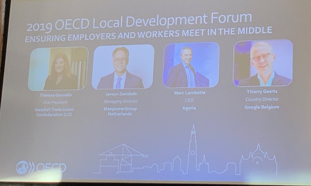 Computers won’t do the creativity and collaboration jobs! Merci de le souligner Thierry Geerts ⁦<a href="/Google/">Google</a>⁩ Belgium #oecdlocal #intelligenceCollective #innovationManageriale