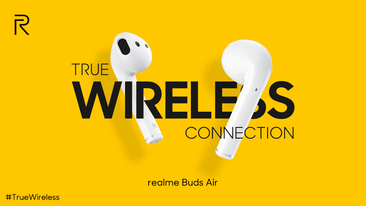 realmeIndia's tweet image. Experience connection on a whole new level.
We are bringing to you the #TrueWireless and #RealSeamless, #realmeBudsAir with a classy and minimalistic built customized to fit into your lifestyle perfectly.
Launching at 12:30 PM, 17th December.
Know more: bit.ly/2YwjJv8