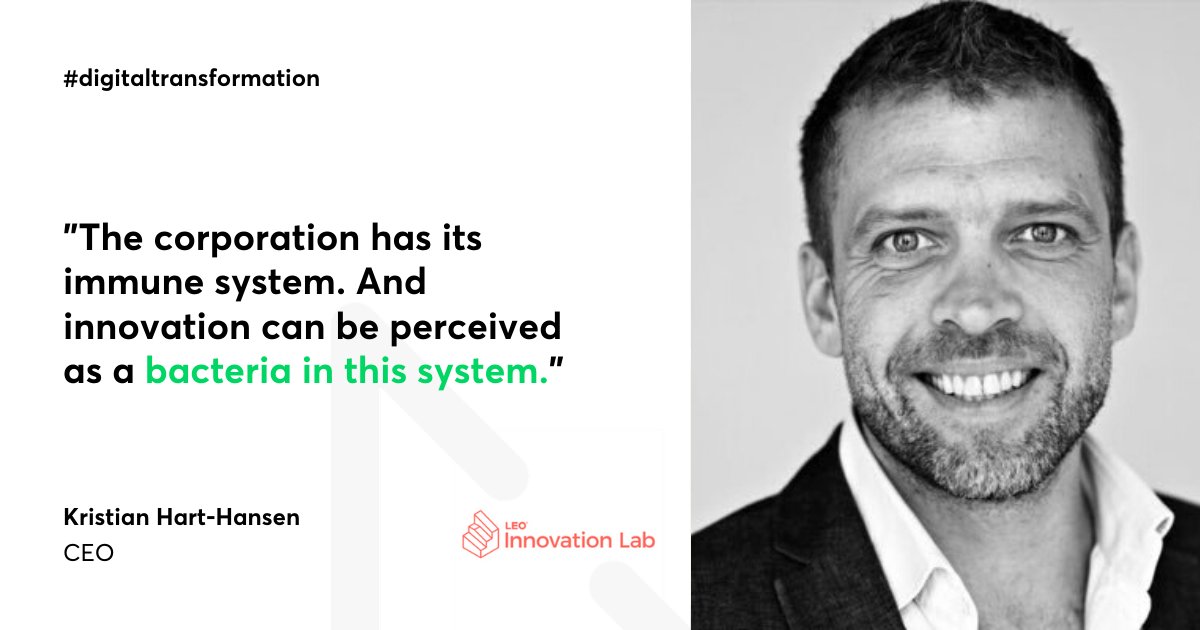 😱 Beware: Innovators are seen as bacteria. Learn why <a href="/hart_hansen/">kristian Hart-Hansen</a>, CEO at <a href="/LEOInnovation/">LEO Innovation Lab</a>, thinks it’s a natural reaction: hubs.ly/H0m85cL0 #websummit 2019