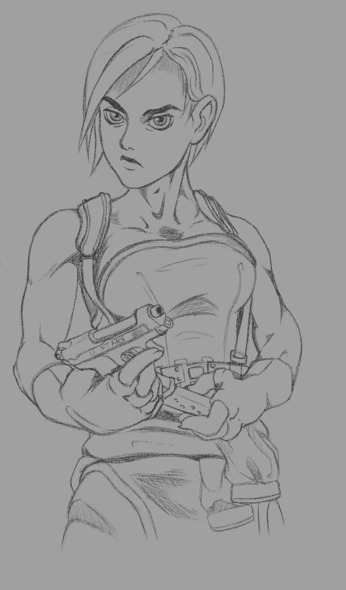 MisterSleebo's tweet photo. #drawing #digitalart #residentevil #jillvalentine
I accidentally made her as bulky as a Street Fighter character.... https://t.co/aUA1m6Qxhh