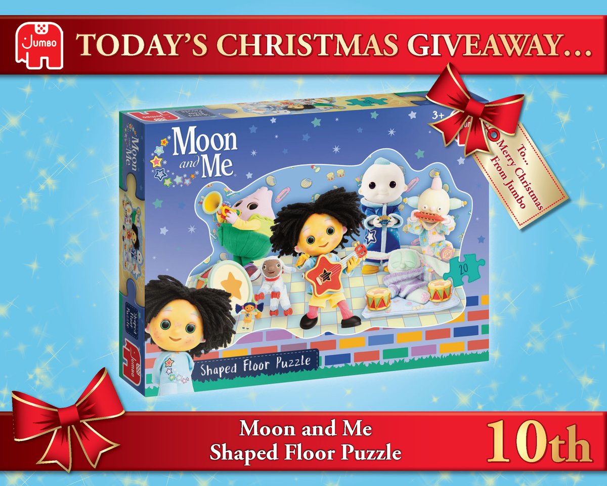 Today's #AdventGiveaway is our beautiful Moon and Me Shaped Floor jigsaw puzzle.

If you want to enter the giveaway, head over to our Facebook Page and enter... good luck 🧩🎁🎄

facebook.com/JumboGames/