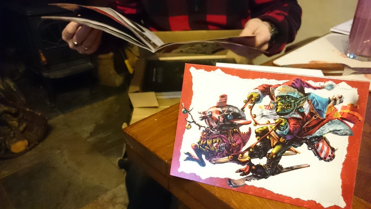 CTOMahony1's tweet photo. What a cool Christmas card! Nice touch #gamesworkshop! #xmas2019 #warhammer #chapterapproved https://t.co/vpPw6wrqkn