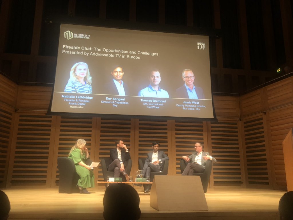 GoonerDownSouth's tweet photo. Only charge an advertiser when a 75% VTR is achieved, with the view of getting to 100% in the next few years - Jamie West #addressabletv #FTVglobal https://t.co/jDyMGjviJC
