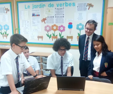 KSABmfl's tweet photo. Today in our KS3 opportunity students taught their prepared lessons to Mr Barry and Ali of year 11. They'd worked so hard to produce resources such as flashcards, presentations and interactive quizzes. An excellent way to end the term @KSABBusandEco  @KSABFlourish #ksabmastery https://t.co/zEvCnrXA7I