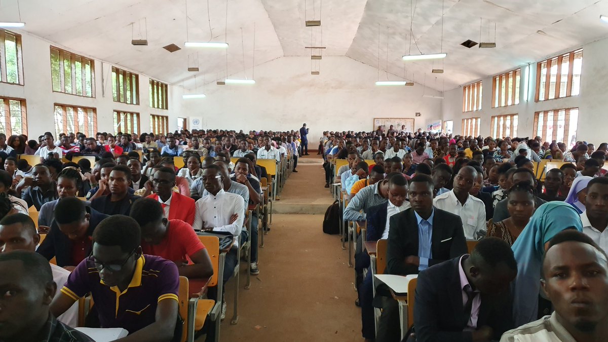 UnitedNationsTZ's tweet photo. We're currently at @StAugustineoftz having a dialogue with over 600 students as part of #HumanRightsDay!

This year's theme is 'Youth Standing up for Human Rights'

It's important that youth understand &amp; advocate for upholding #HumanRights.

@unescodar  #UNTZ #Mwanza https://t.co/Io4Y7Jrgf1