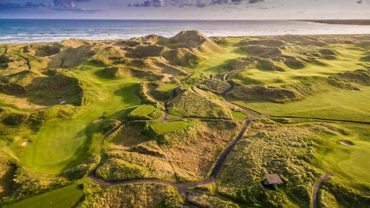 IrishClereGolf's tweet photo. It might be chilly but still a busy time of the year! @MarkMagowanPGA on the course @EnniscroneGolf developing a fabulous new yardage book. What a privilege to be walking on this patch of outstanding links #WorldClass @wildatlanticway @GolfDigestIre #Top100Course https://t.co/I25Ht6KrIm