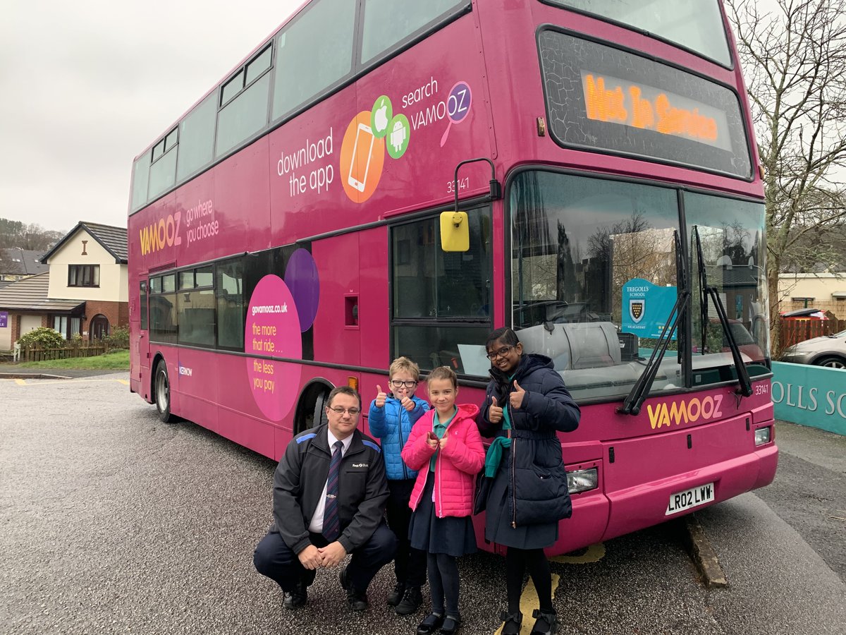 Larajeffries's tweet photo. @piratefm can we give a massive shout out to Lee and Debs at Truronian Coaches! They have ferried our Tregolls children to and from the cinema for their reading challenge reward - what amazing Christmas spirit! Thank you from Mrs Jeffries, Headteacher https://t.co/4dnszHMc1j