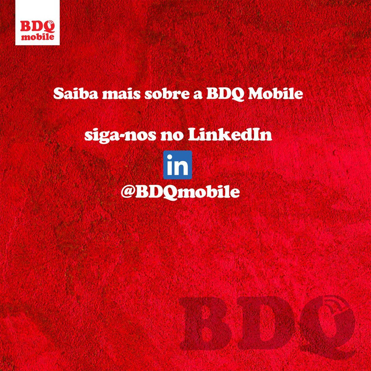 BdqMobile's tweet photo. Já estamos no LinkedIn, segue a nossa pagina e conecta-te a tua marca.
BDQ Mobile, Conectando Gerações.
#BDQMobile #ConectandoGeracoes #twitter #digital #tech #telemoveis #tecnologia #Maputo #mocambique https://t.co/ioQjoICVZW