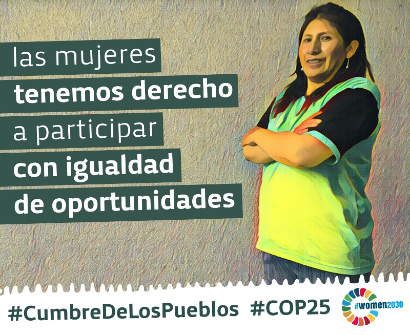 GFC_forests's tweet photo. Today is #gender day at #COP25Madrid and the message that our @women2030 partner sent us from Latin America is that women have the right to participe in any process on equal gounds #FeministsWantSystemChange #OurDemands #TimeForAmbition https://t.co/p98d0Qnhb3