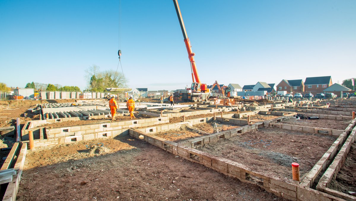 _J_Warrington's tweet photo. Great to see strong foundations at @gtpartnerships Wittington Road, #Worcester. An Extra Care Living scheme with 71 one and two bedroom apartments with a café/bistro, hair salon and communal lounge. #TeamGTP https://t.co/m6TPeTrtvT