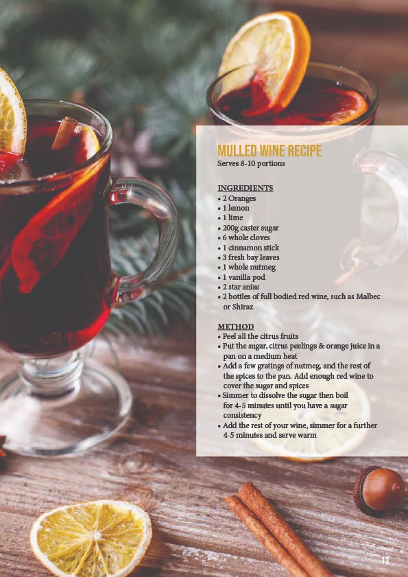 Take a peek at our favourite Mulled Wine Recipe from our EatingIn magazine. 

#TuesdayMotivation #winterwarmer