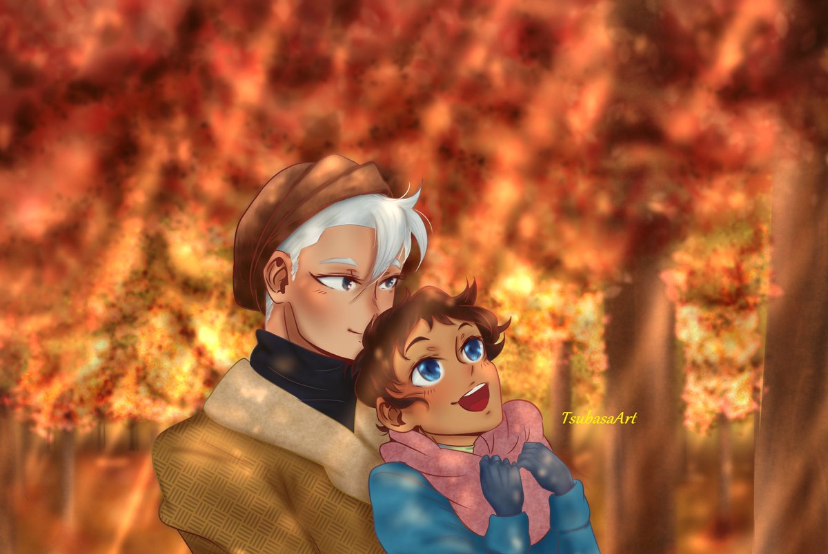 TsumTsumTsubasa's tweet photo. 🍁Kiss Kiss Fall in love🍃 for #November @yearofshance  🍂

#shance #autumn #fall #vld #shiro #lance https://t.co/jCAN7JzWSz