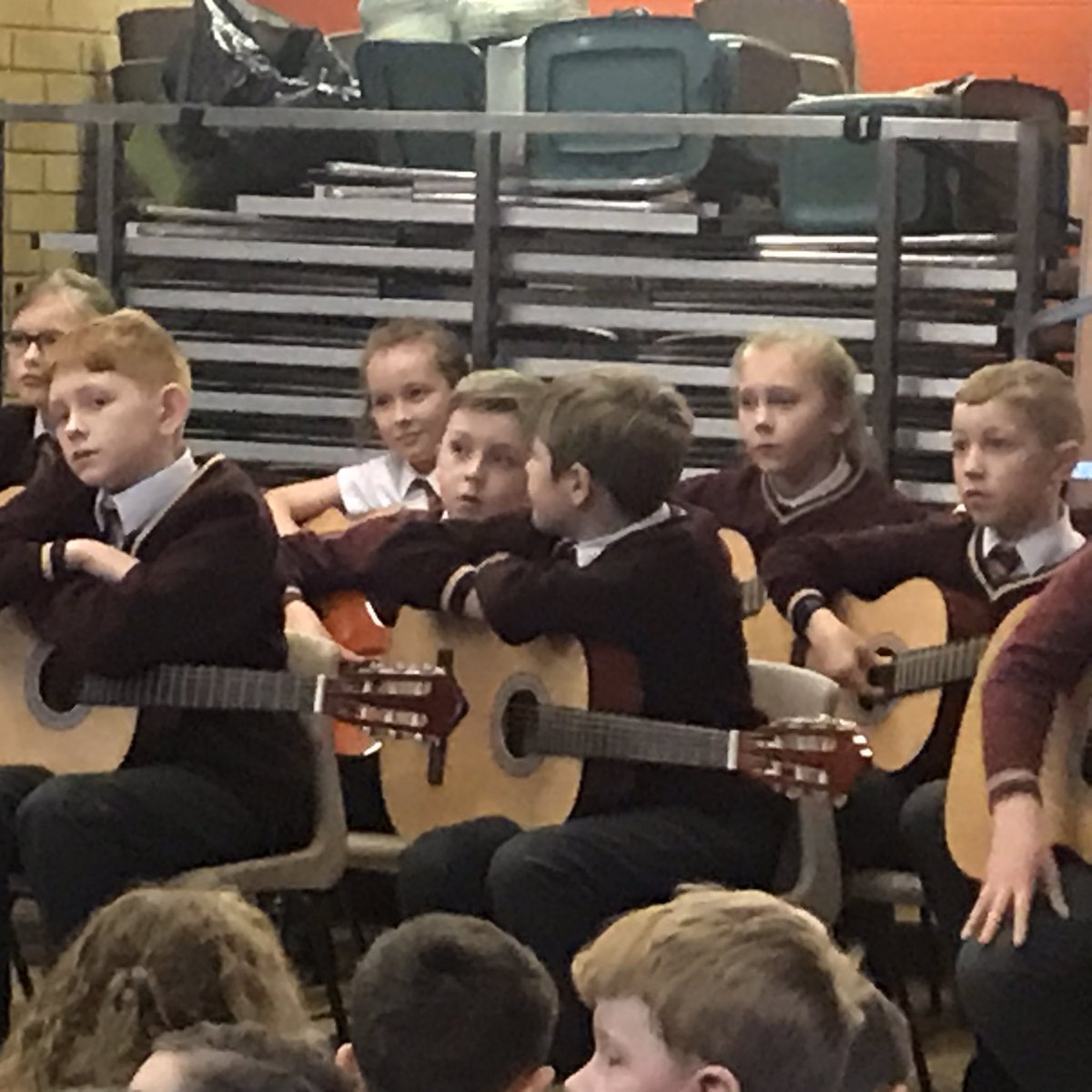 stedwardsrc's tweet image. Another wonderful Christmas guitar assembly. Our wonderful musicians, led by Mr Hemingway, filling us with Christmas spirit #LoveLearnSmileBelieve
