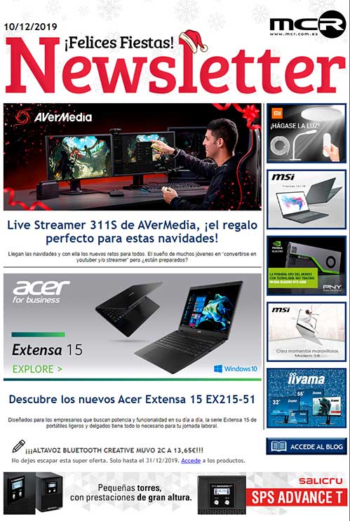 dealermarket's tweet photo. #promomartes Ya tienes disponible la #newsletter de @MCRinfo con interesantes #Novedades https://t.co/Fz4AUbCqjW #ofertasdiarias
#QueremosSerTuMayorista #mayoristainformatica #canalit #distribuidores #TiendaOnLine #mayorista #pvd https://t.co/uD5oc7a7AX