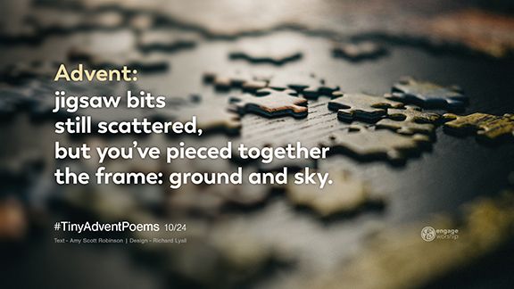CofEGuildford's tweet photo. Advent Tiny Poem created by @engageworship #tinyadventpoems #Advent, #Advent19, #HeisComing, #WaitingAlmostOver https://t.co/v0yTW7T40A