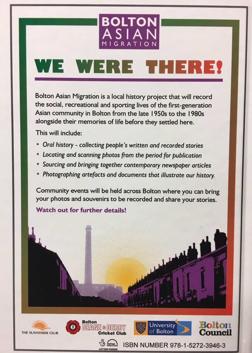 AIUCentre's tweet photo. Very pleased to announce that our copies of the @BoltonAsianMigr Project book 'We Were There' is now fully catalogued and available in our library!  

Two copies of both volumes can be found in our MCR Local History section and they are well worth checking out! https://t.co/qKeOKzKf96