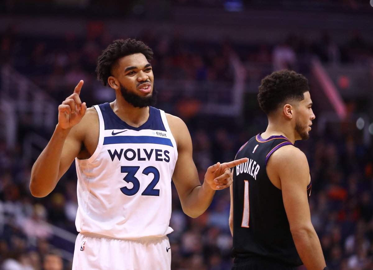 Last night was Karl-Anthony Towns's 21st game with 30+ points and 15+ ...