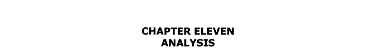 CHAPTER ELEVEN: ANALYSIS
