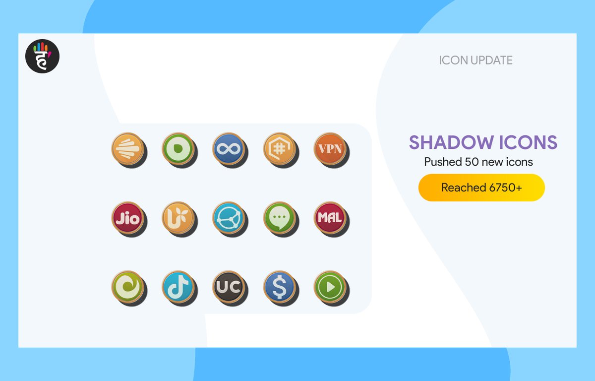 BinodRay0's tweet photo. #Shadowicons update rolled out with 50+ new icons based on most requested icons. It will be online within few minutes.
https://t.co/qPbZe2DSnL https://t.co/Hjx3K29dpU
