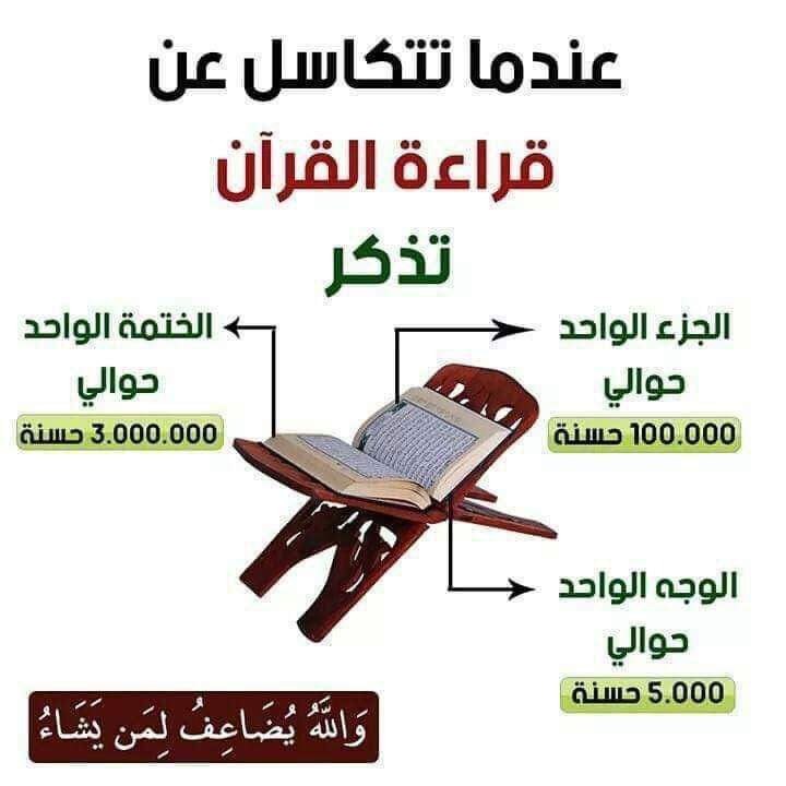 ExedeenOfficial's tweet photo. Bila rasa malas membaca al-Quran, ingatlah.

Satu muka surat lebih kurang 5 ribu pahala.

Satu juzuk lebih kurang 100 ribu pahala.

Satu kali khatam lebih kurang 3 juta pahala.

@inilahmasanya https://t.co/QCfPxNb7CY