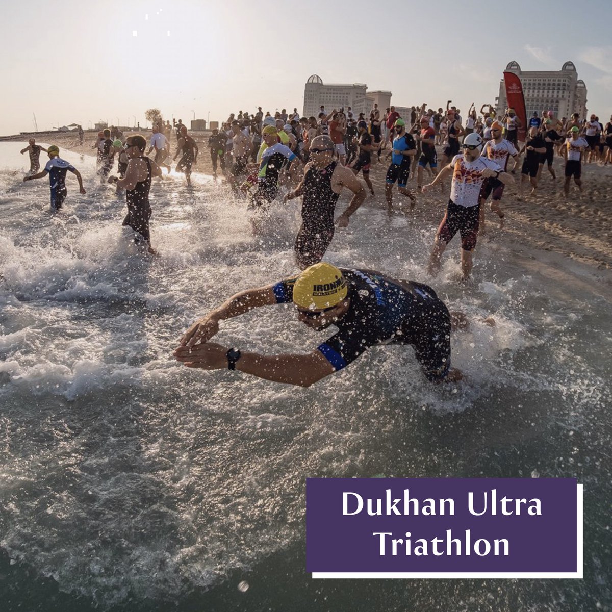 QatarCalendar's tweet image. Gear up, take the challenge, and reach your peak with the exciting Dukhan Water Sports Ultra Triathlon! Join us this December 14 and compete at Dukhan Water Sports Club while enjoying the stunning view of the Arabian Gulf.

#DukhanWaterSportsTriathlon | @TriClubDoha