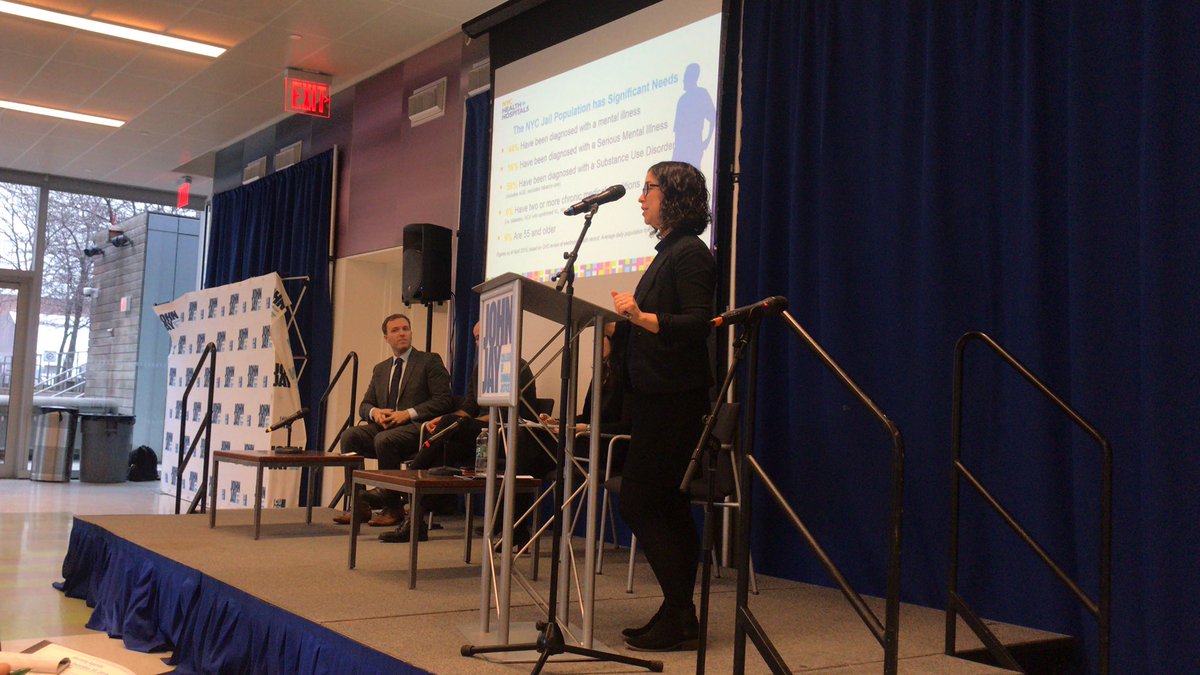 Right now we are learning about the ‘Health Needs of Current Rikers Population and Key Health Intercepts’ with experts from Correctional Health Services. Join us in the East End Dining Hall at <a href="/JohnJayCollege/">John Jay College</a>! eventbrite.com/e/addressing-t…