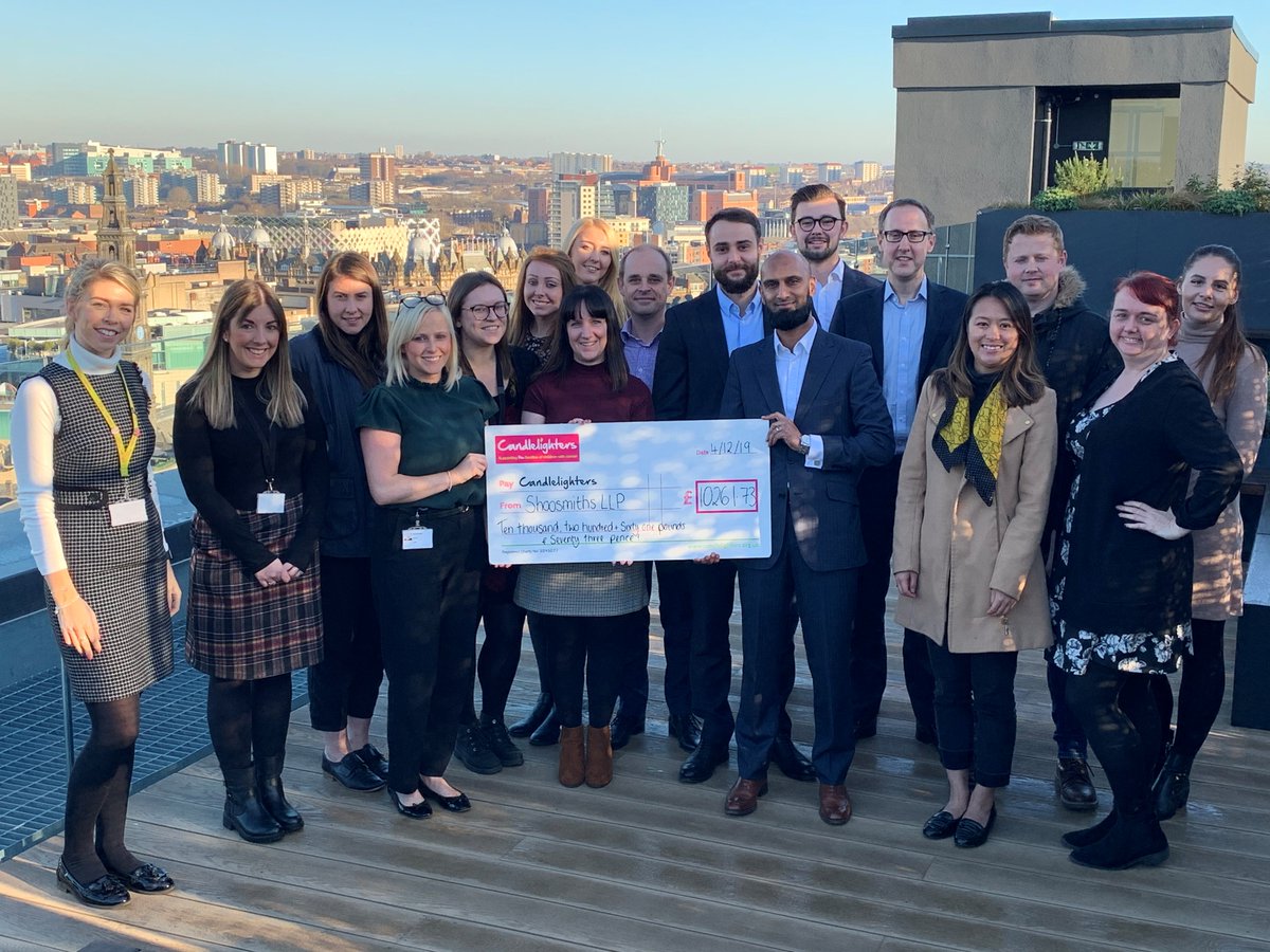 Our Leeds office has raised a fantastic £10,261.73 for their charity of the year, <a href="/CandlelightersT/">Candlelighters Trust</a>, by walking the Yorkshire Three Peaks in September! #3PeaksChallenge #Shoosmiths