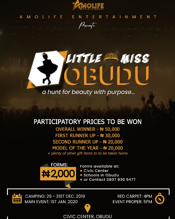 southjamz's tweet photo. Forms for the #LittleMissObudu Pageant is available @
#Civic_Center_Obudu or
Call 0807 830 5477
#LittleMissObudu 💃#LittleMissObudu
#LittleMissObudu #LittleMissObudu
#HumanRightsDay #FajoOnSamsung #RabatabyBabs #ripnickcannon #PreOrderY9s #GhanavrsNaija https://t.co/WUkXF97RYb