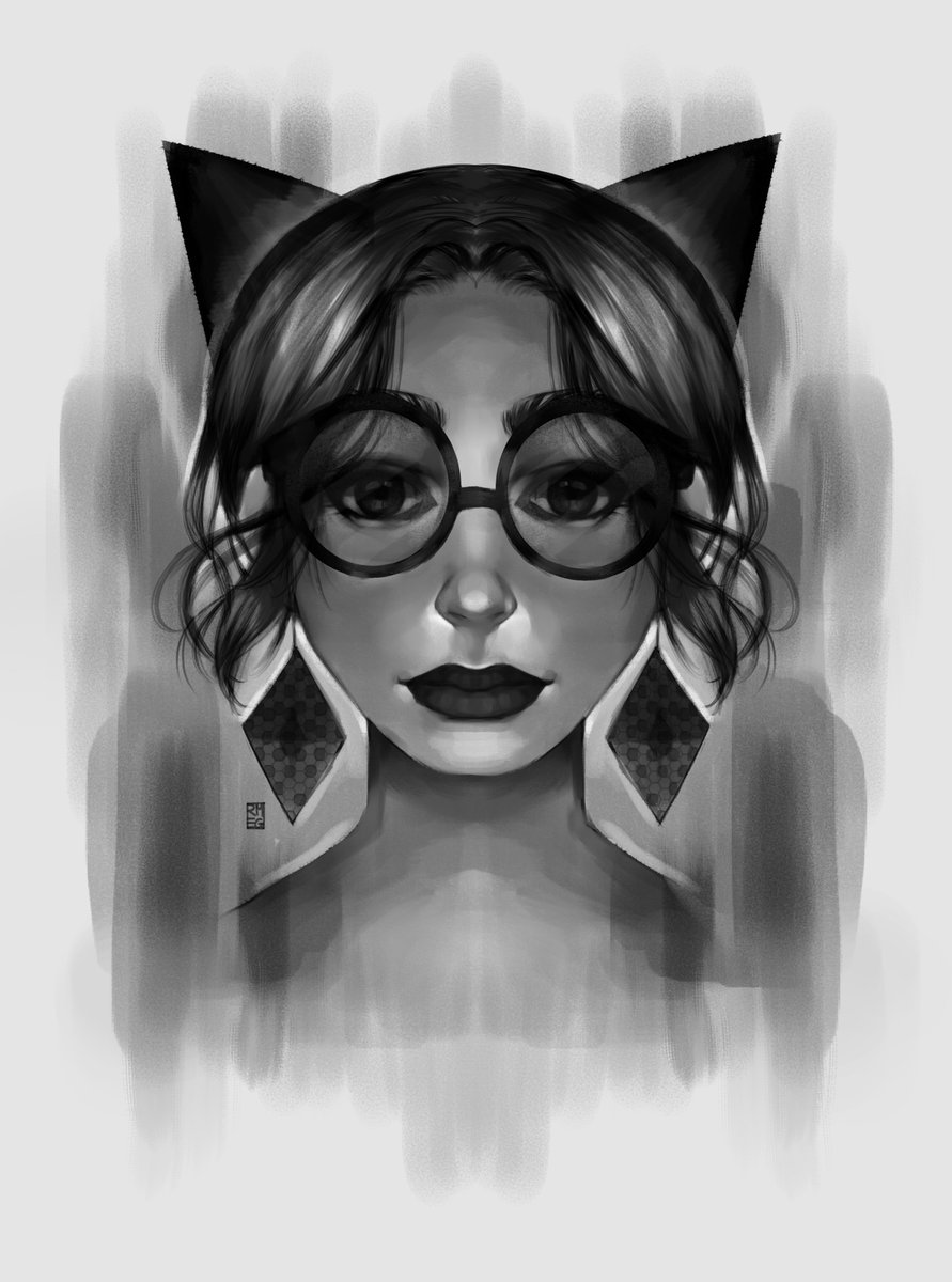 NydearithArts's tweet photo. something I did last night, took about two hours, time just flew by!

#illustration #concept #character #digitalpainting #painting #clipstudiopaint #greyscale #greyscaledrawing #drawing #character #artwork #characterdesign #elegantwoman #catgirl #illustrationartists #portfolio https://t.co/MATgzUBkcJ