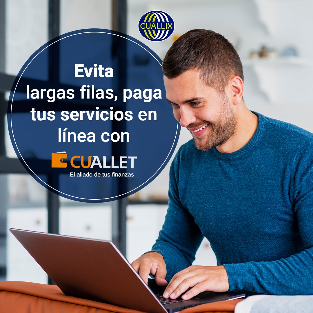 Evita largas filas, paga tus servicios en línea con #Cuallet 😉📲
#FinancieraCuallix