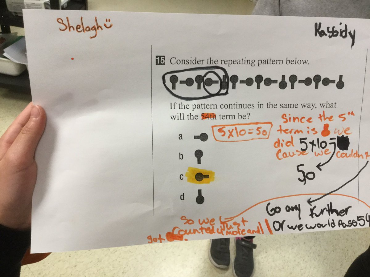 waltonsclass's tweet photo. Gr 6 Think Tank @LaurierEdu TEC Mr. Taylor @dtaylortec #problemSolving patterning #ssthink about  understanding pattern rule to explain their thinking #mathProblemSolving #3ActMath @WestwoodUGDSB @ugdsb #wlued Look at the different #mathStategies to solve the pattern efficiently https://t.co/rPxf9h6AGS