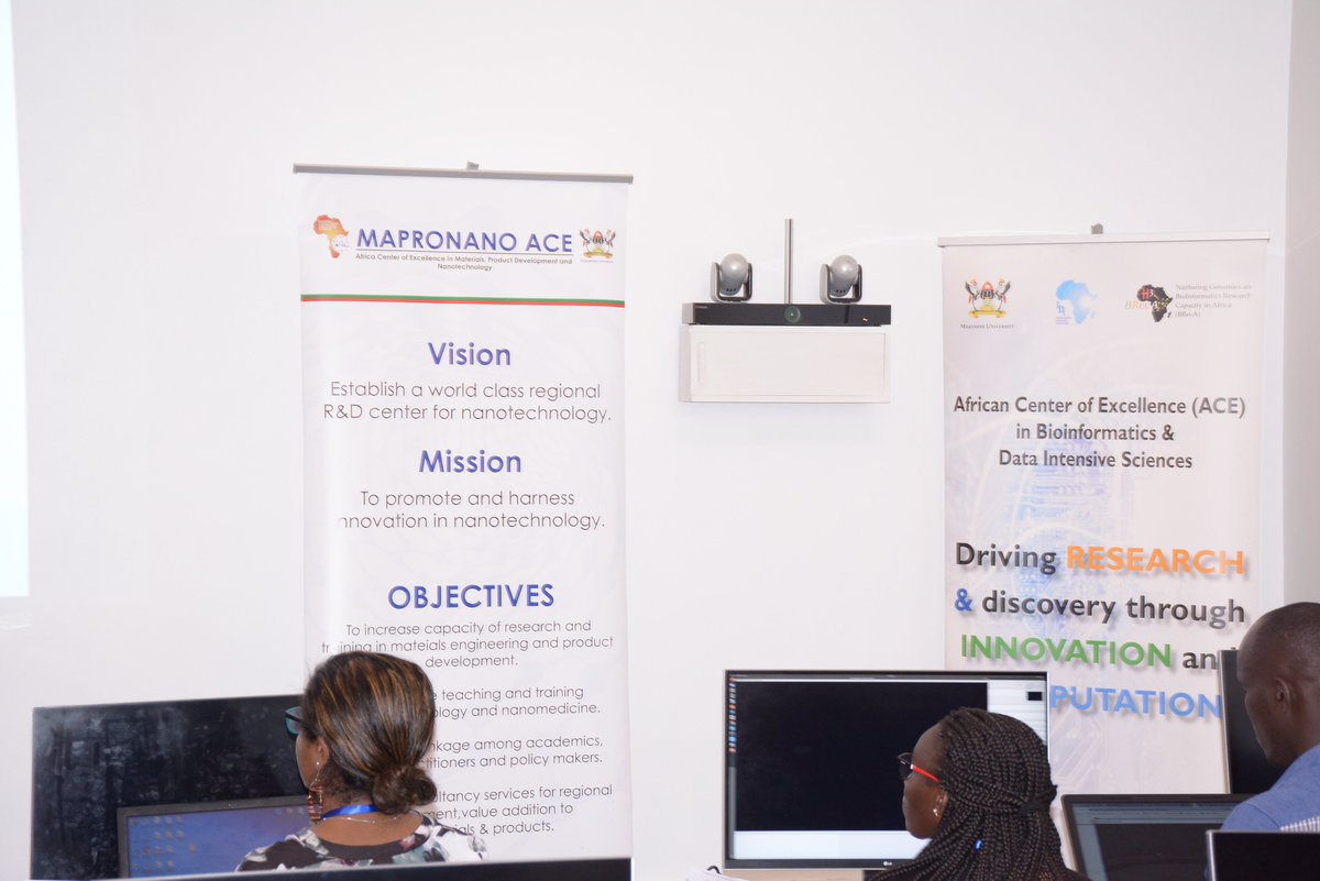 AceUganda's tweet photo. We are happy to host the ongoing 4-day short training in "Artificial Intelligence, Machine learning, and #Bioinformatics" here at @IDIMakerere @MakerereCHS. The training is organized by the African Center of Excellence in Materials, Products &amp; Nanotechnology at @MakCEDAT #AI https://t.co/KKUxyAUlyb