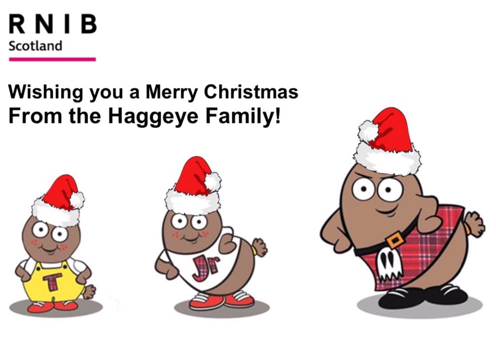 HaggeyeFamily's tweet photo. We hope you had a fab time at our Christmas Ceilidh #ShapeandShare! Thank You to our fab volunteers, awesome partners and not forgetting our brilliant Children, Young People and Families!
Merry Christmas and a Happy New Year From @HaggeyeFamily!
@RNIB #SeeChristmasDifferently https://t.co/LLo0ZPv9rv