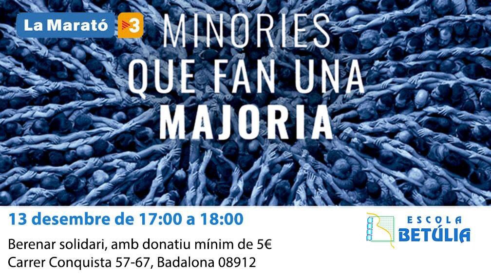 Berenar Solidari el divendres 13 de desembre a les 17:00. Us esperem al C/ Conquista 57-67, 08912, Badalona