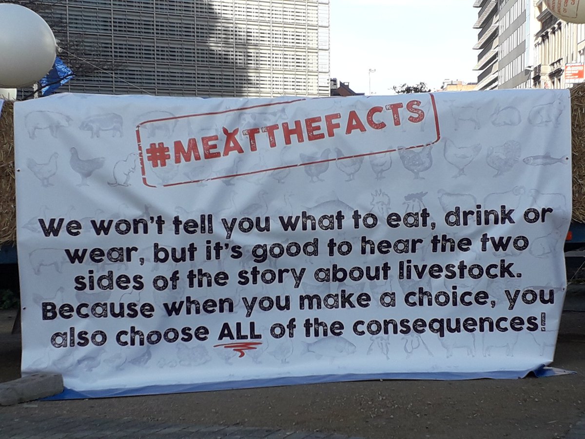 LeiponenSyyrakk's tweet photo. Today #meatthefacts #flashaction at Schuman roundabout to support the sustainable animal production @BrysselToimisto @COPACOGECA @MTKry https://t.co/UwDWvk29Pz