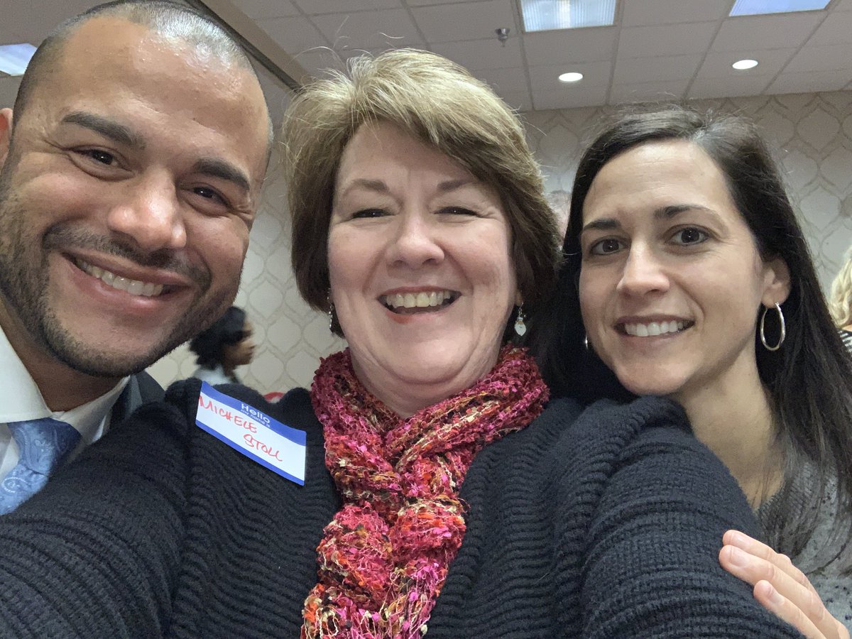 Proof that great minds think alike. Aspiring educational leaders <a href="/macota98/">Michele Stoll</a> and <a href="/nicole_poore/">Nicole Poore</a> attending VAESP workshop. And look who we found! <a href="/grgonzalez_757/">Guillermo Gonzalez</a> #WoodLead21