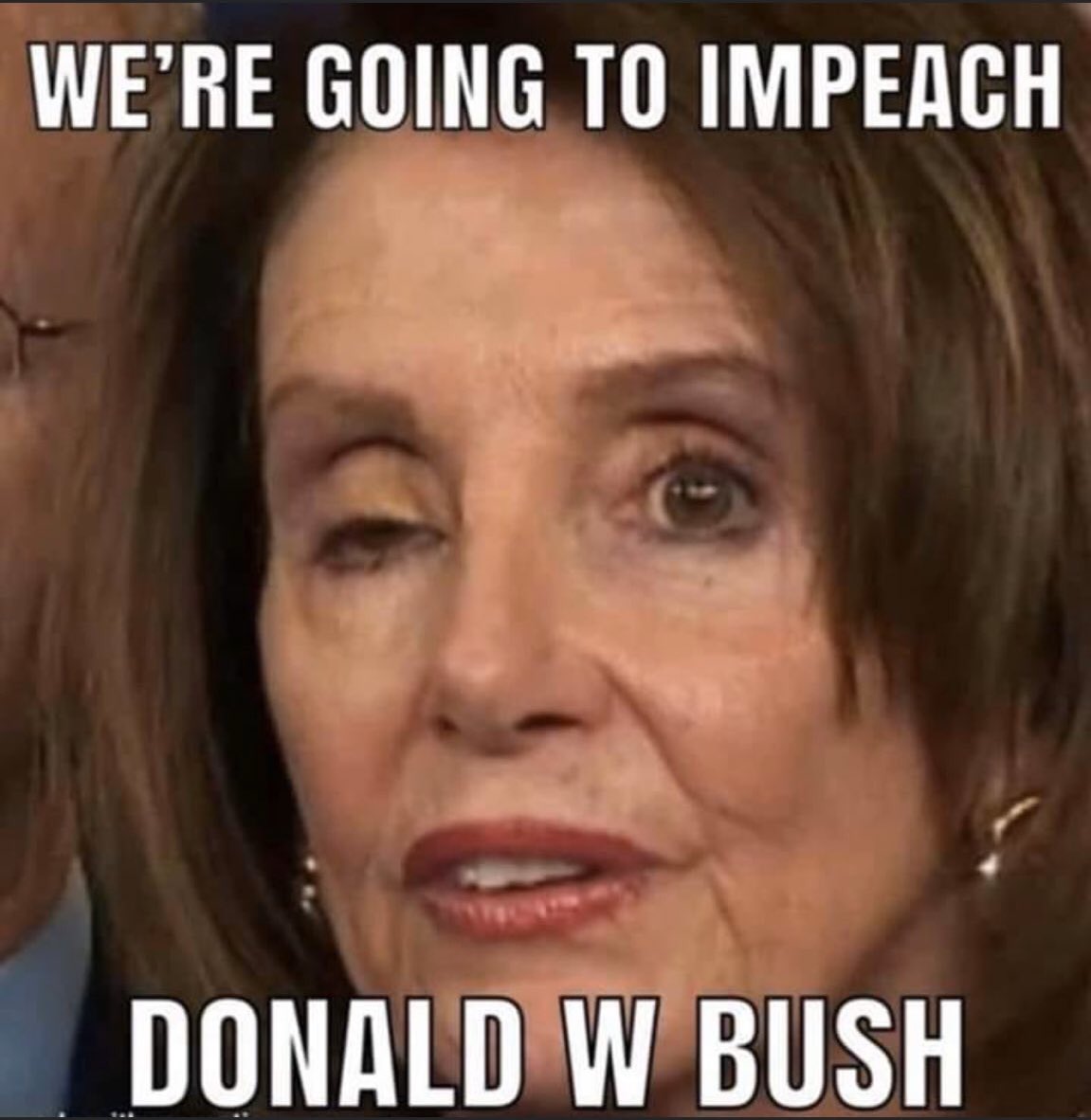 MakinMyHairGray's tweet photo. 😂🤣😂🤣 this has got to be the best thing I’ve seen in a while!!! Haha thank you @NeedWokeass for sharing!!! I literally laughed out loud for sure on this one!! #OhNancy #DonaldWBush 😂 https://t.co/gRjjsjxRat