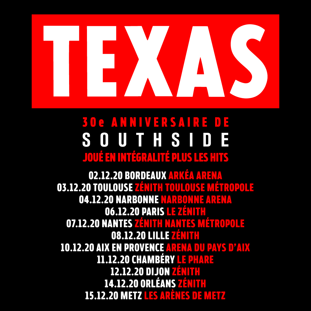 Texas EN TOURNÉE 🇫🇷 Pour le 30ème anniversaire de Southside ! 🔥