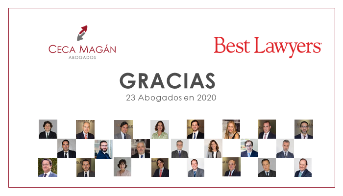 CECAMAGAN's tweet photo. #EstiloCECA 🎖️ ¡Hoy estamos de celebración! 23 de nuestros compañeros han sido seleccionados dentro del ranking #BestLawyers2020, el cual reconoce en esta edición a los 163 mejores abogados de España. 
👏👏 ¡Enhorabuena a todos! 👏👏
CC. @BestLawyers https://t.co/iwsmvWZWaY