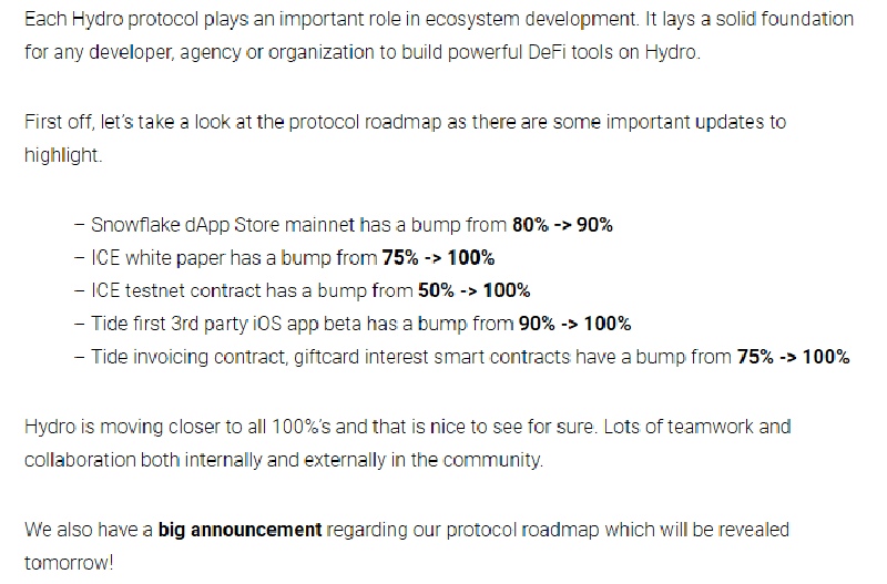 norihiro_crypto's tweet photo. $Hydro

Project Hydro Dev update😀 

1.各種プロトコル開発状況
2. #dAppStore メインネット12月中予定
3. #HydroVault 早期テスト申請まだ行ってます
https://t.co/YKXPoxunMw
4. #HydroPay 開発状況
5. #HydroDrive 開発状況
6. #HydroFrost 

今回は内容が濃い🧐

https://t.co/5sz89wbM1K https://t.co/aF4wMOveRS