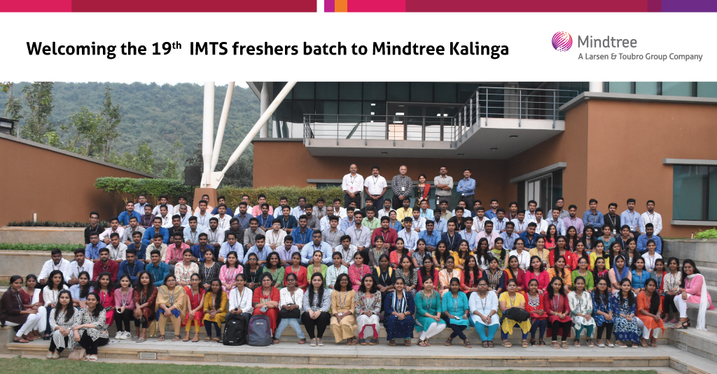 Mindtree_Ltd's tweet photo. Welcoming the 19th Infrastructure &amp; Testing Services freshers batch to #Mindtree #Kalinga. This is the largest IMTS batch to have joined us so far | #WelcomeToPossible https://t.co/Vk6RVEtd0a