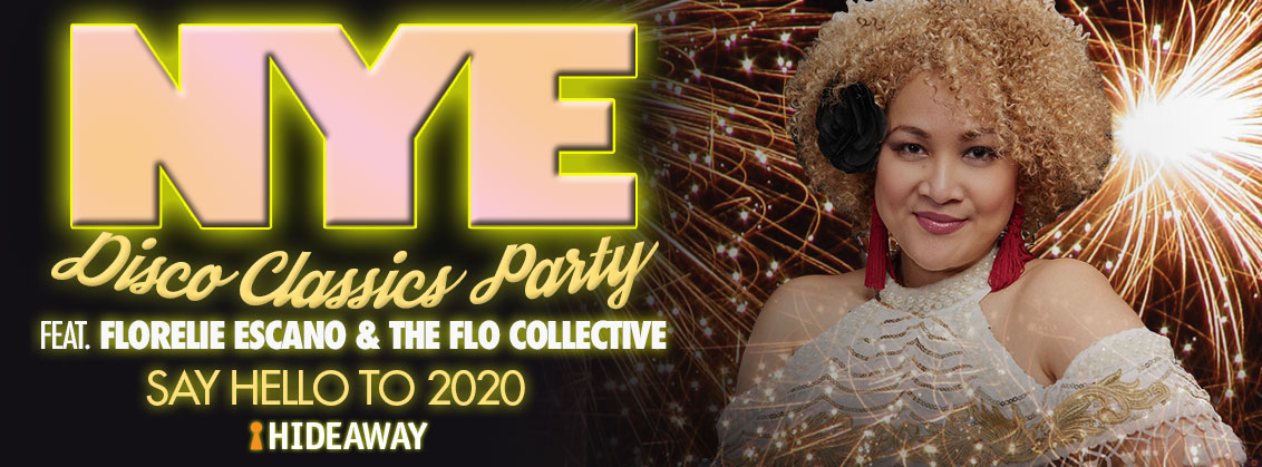 hideawaylive's tweet photo. It’s #NYE2020 and time for a big #DISCO CLASSICS party with special guests, the hugely popular #soul diva @florelie &amp; @flocollective! Expect funky disco classics and dance floor fillers as we say hello to #2020 in style! Get tix==>https://t.co/su2nP1Yjlj #WhatsOn @misoulradio https://t.co/3n53ZgccvD