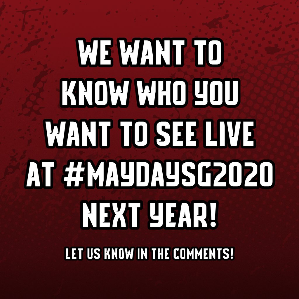 SkeshMM's tweet photo. We want to know who you want to see at the next annual @MaydaySingapore! Head over and follow the page to keep up with all our upcoming announcements.. #MayDaySG2020 #MerchCOW #SkeshEntertainment https://t.co/FOMIjJqEwo