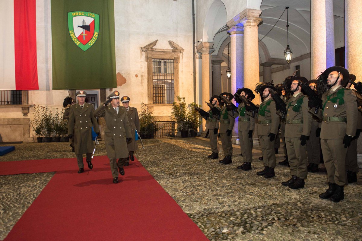 Consilium_Com's tweet photo. Yesterday, 9th December 2019, a ceremony was held for the changing in the military command for @NATO's @NRDCITA. Lt Gen Roberto Perretti, after three years, left the leadership of the Multinational Command to Lt Gen Guglielmo Miglietta. 🇮🇹🌍
#NATO #Milan #WeAreNATO #cyberrules https://t.co/BxPjaS8rNF