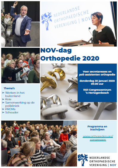 deorthopedie's tweet photo. Werkzaam op de poli of het secretariaat #orthopedie? Kom naar de NOV-dag voor poli-assistenten en secretaresses op donderdag 30 januari in De Bosch! #MooiProgramma https://t.co/w3gjbmSf4F https://t.co/H1I9dlRhlN