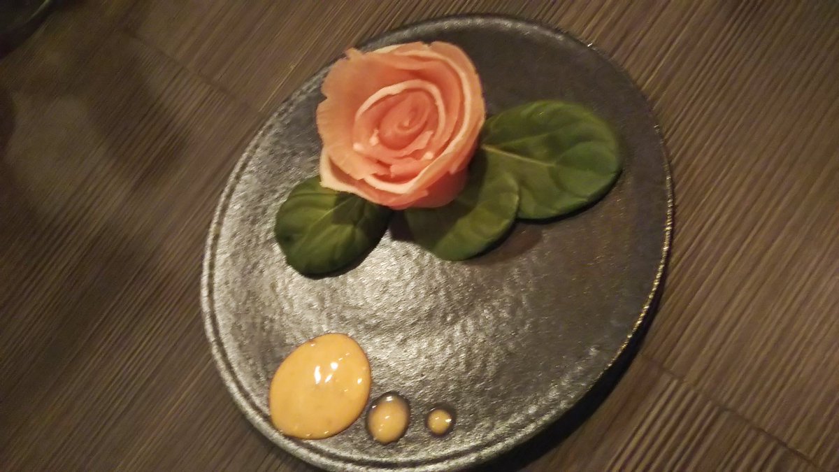 プロテアのたまご בטוויטר 本日の突き出し 生ハム 薔薇 プロテアのたまご プロたま 鉄板bar Bar 薔薇 生ハム つきだし