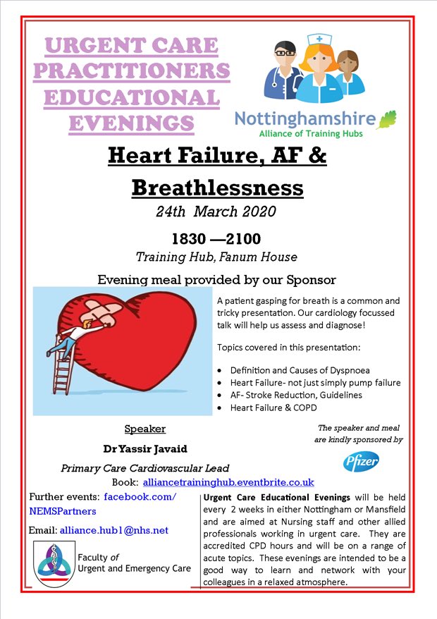 NottsAlliance's tweet photo. Together with ⁦@UECFaculty⁩ this event in March will focus on assessment and diagnostic skills. Places are filling up, so book your place now!

https://t.co/pss9Fmoo5P https://t.co/IzL0CyMhCk