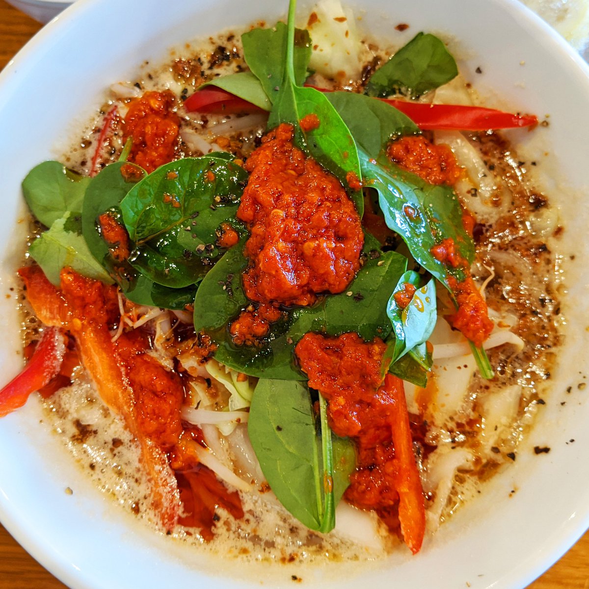 BassoMenma's tweet photo. Happy Tuesday!
Come try our delicious  VEGAN RAMEN. 
Level it up with extra side serving of our very own chili spice blend. https://t.co/HveTw4dJJ4